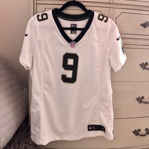 Women’s Nike Drew Brees White Saints Game Jersey L